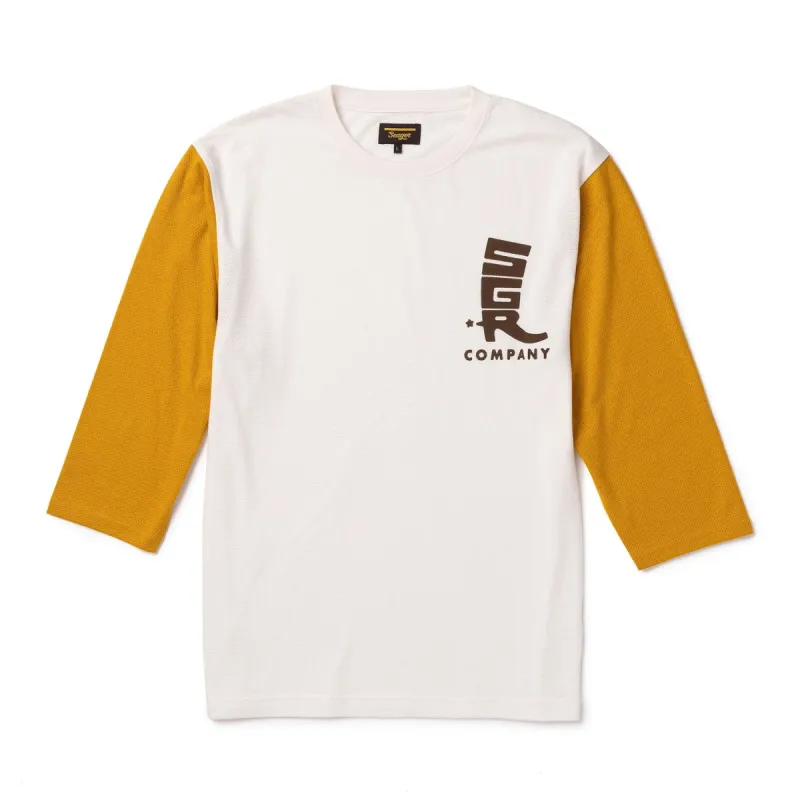 Seager Trailhead 3/4 Sleeve - Old Gold/Vintage White sold by Sun Diego Boardshops