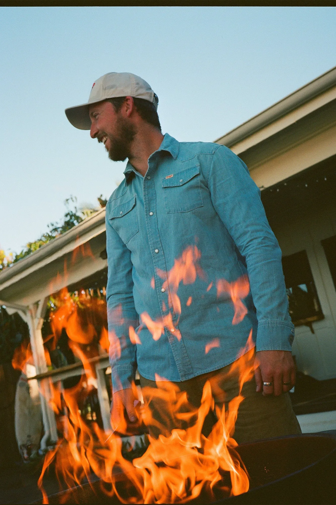 SEAGER Reagan Pearl Snap - LIGHT WASH INDIGO BLUE sold by Sun Diego Boardshops product image thumbnail 4