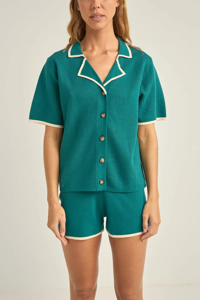 Rhythm Palm Breeze Knitted Shirt - JUNGLE sold by Sun Diego Boardshops