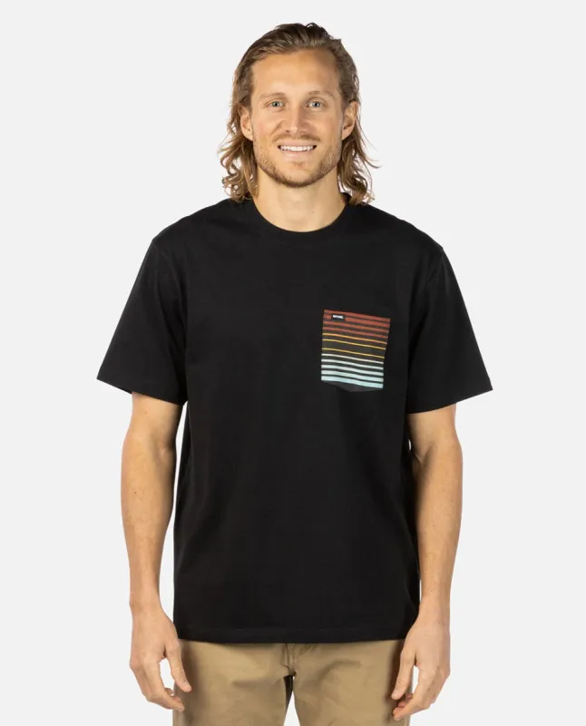 Rip Curl Printed Pocket Tee - Black sold by Sun Diego Boardshops