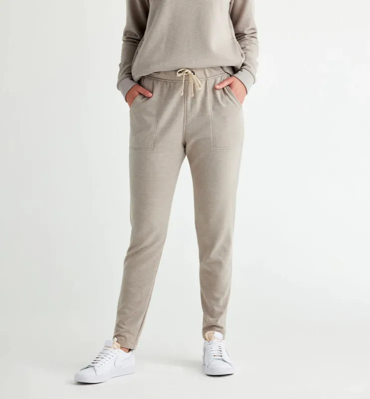 FREE FLY Women's Bamboo Lightweight Fleece Lounge Pant - HEATHER STONE sold by Sun Diego Boardshops