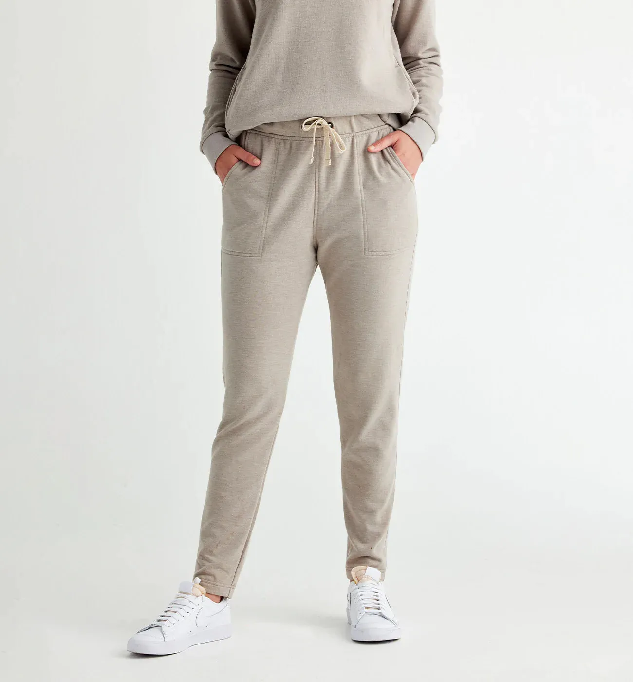 FREE FLY Women's Bamboo Lightweight Fleece Lounge Pant - HEATHER STONE sold by Sun Diego Boardshops