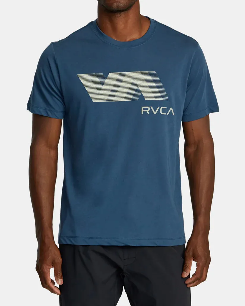 RVCA VA BLUR TEE - PETROL BLUE sold by Sun Diego Boardshops