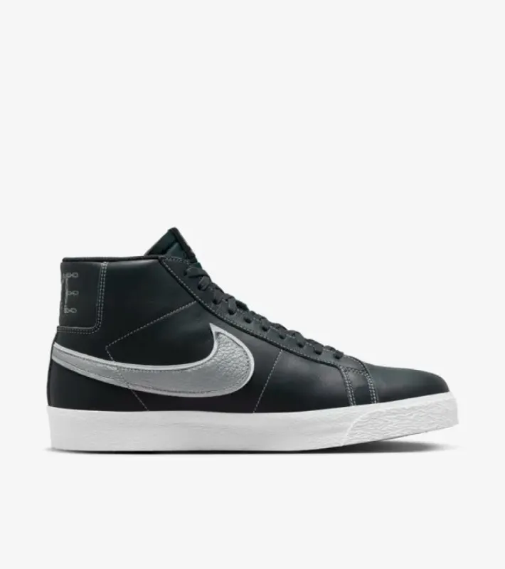 Nike SHOE ZOOM BLAZER MID MS - 400 DARK OBSIDIAN/METALLIC SILVER sold by Sun Diego Boardshops