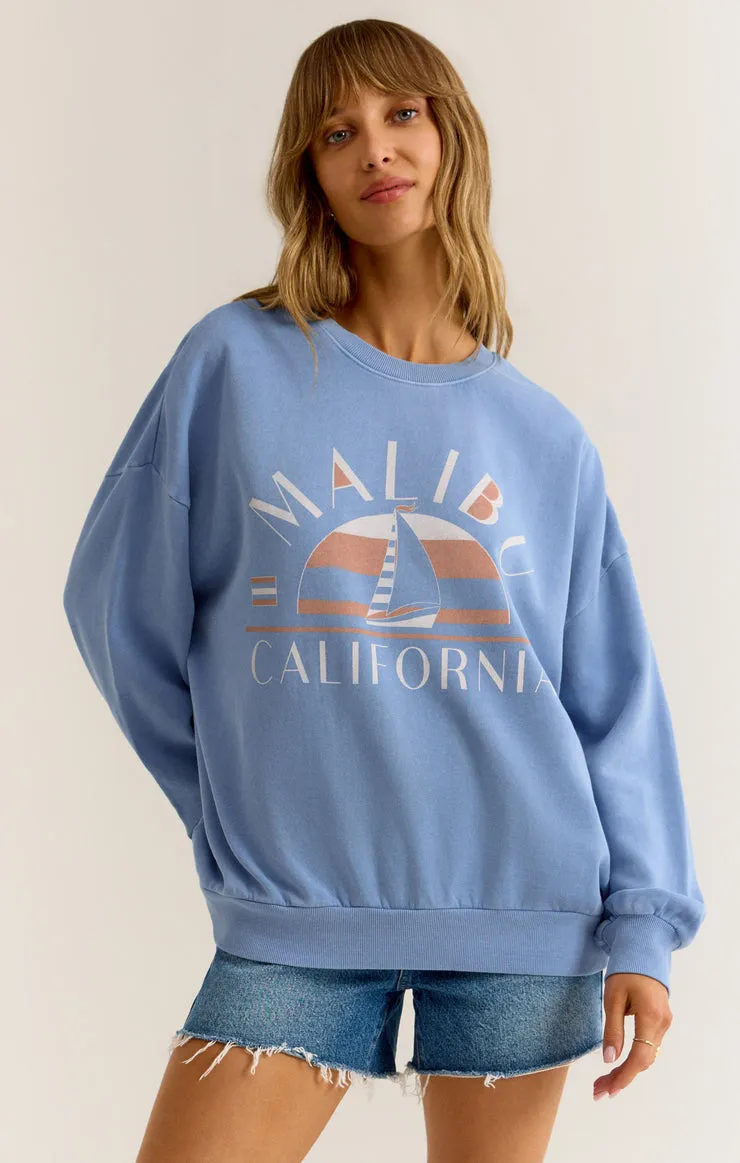 Z-Supply MALIBU SUNDAY SWEATSHIRT - Surf Blue sold by Sun Diego Boardshops