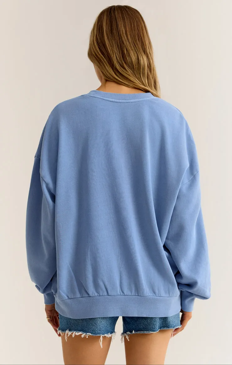 Z-Supply MALIBU SUNDAY SWEATSHIRT - Surf Blue sold by Sun Diego Boardshops product image thumbnail 2