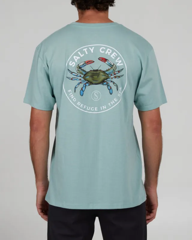 Salty Crew Blue Crabber S/S Premium Tee - MACKEREL sold by Sun Diego Boardshops