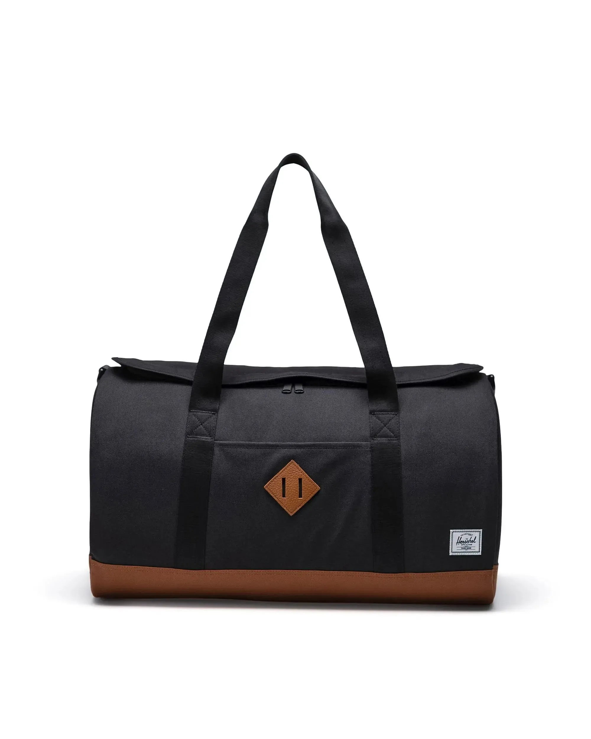 Herschel Supply Co Herschel Heritage™ Duffle - 40L - BLACK/SADDLE BROWN sold by Sun Diego Boardshops