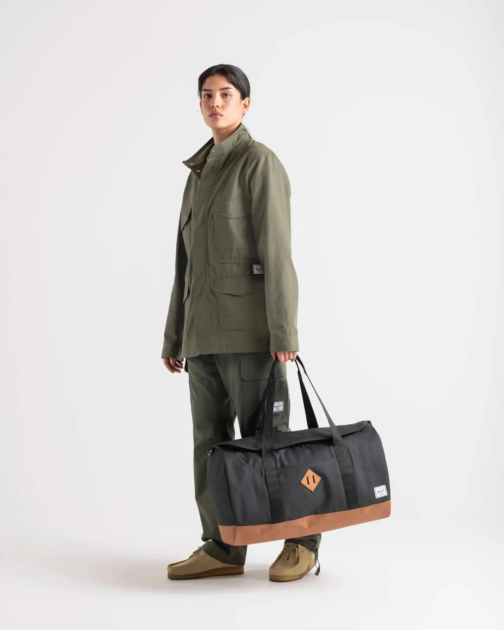 Herschel Supply Co Herschel Heritage™ Duffle - 40L - BLACK/SADDLE BROWN sold by Sun Diego Boardshops product image thumbnail 4