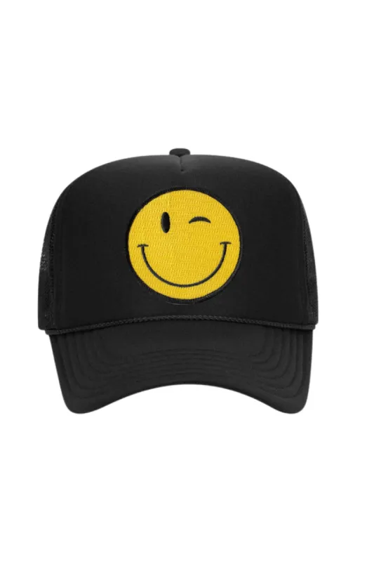 That Friday Feeling Winky Hat - Black sold by Sun Diego Boardshops
