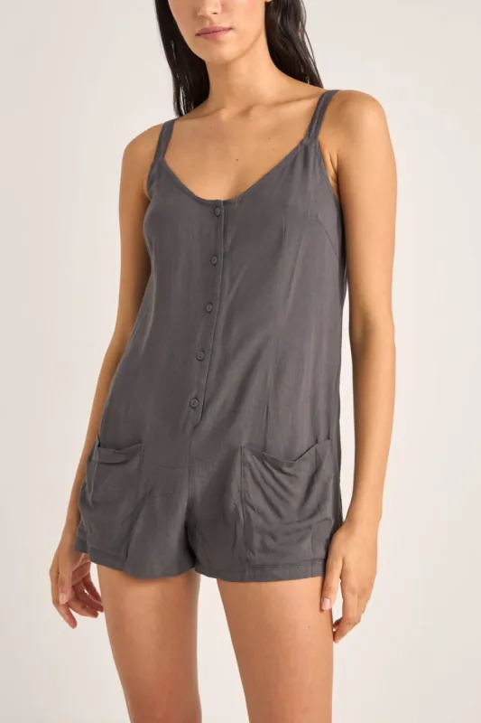 Rhythm Jayda Playsuit - Charcoal sold by Sun Diego Boardshops