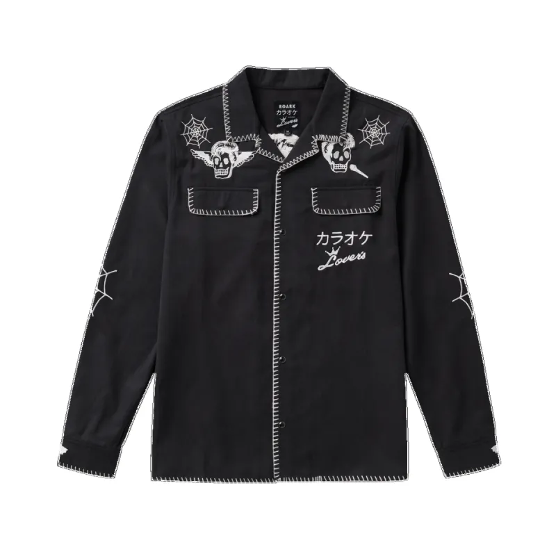 Roark Karaoke Lovers Long Sleeve Shirt + Free Switchblade Comb - Black sold by Sun Diego Boardshops