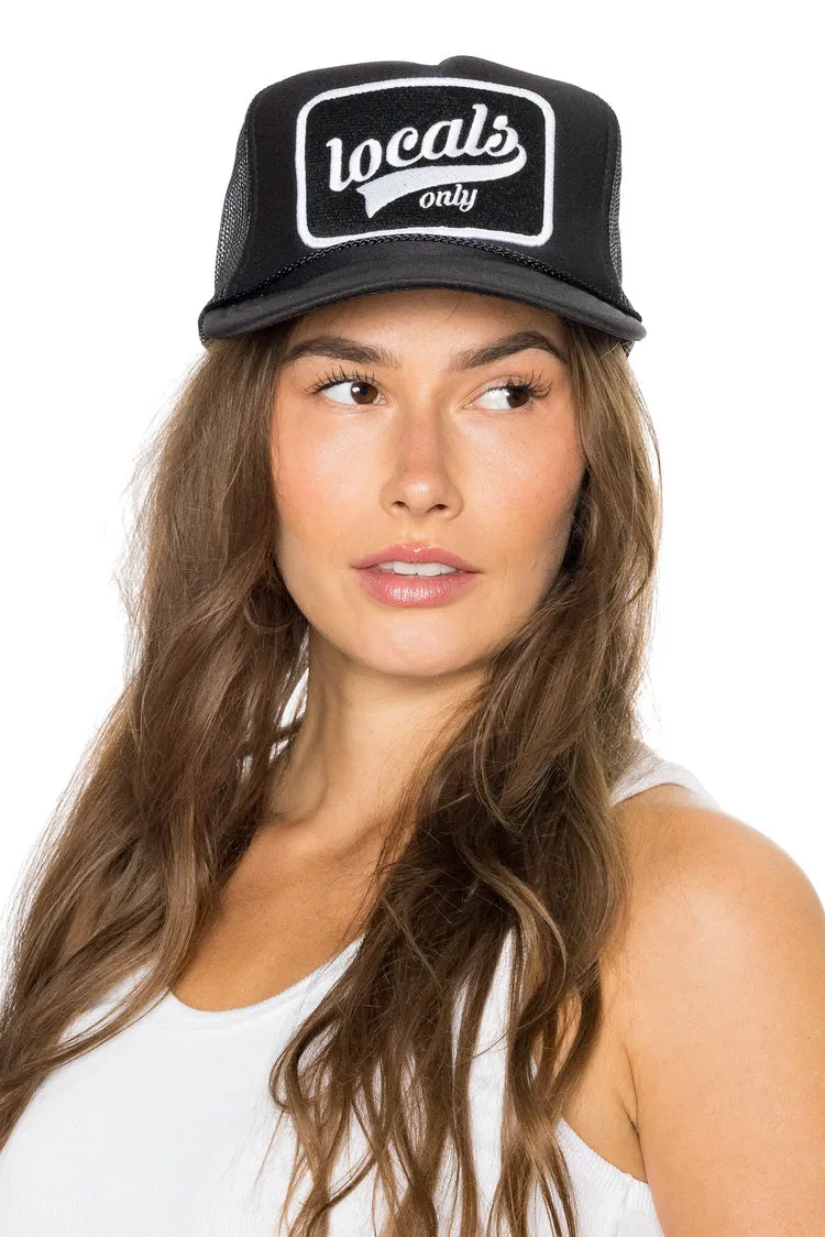 That Friday Feeling Locals Only Script Trucker Hat - BLACK sold by Sun Diego Boardshops