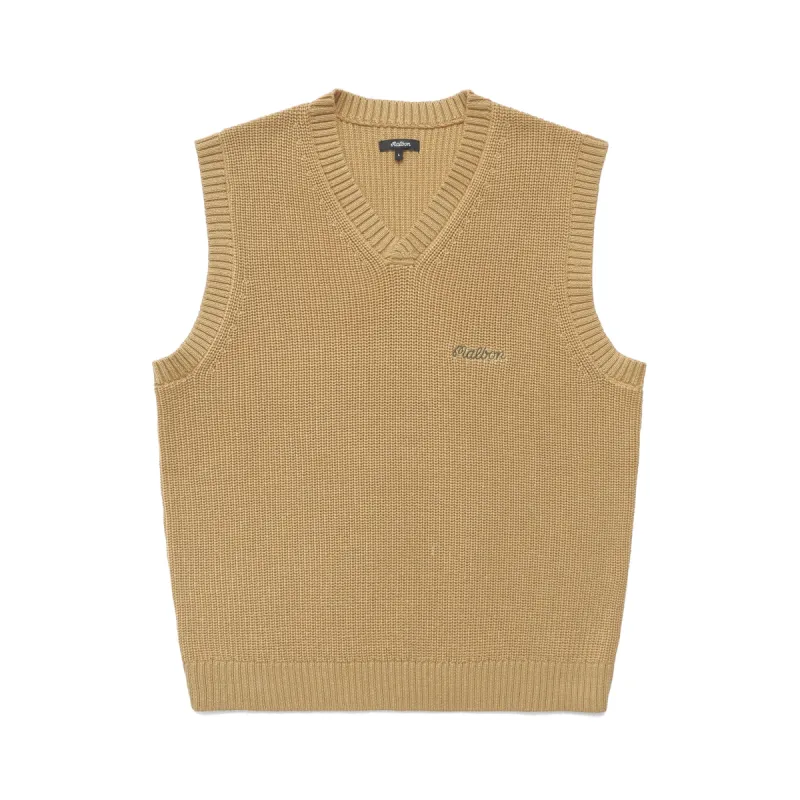 Malbon Golf Sunday Vest - TAN sold by Sun Diego Boardshops
