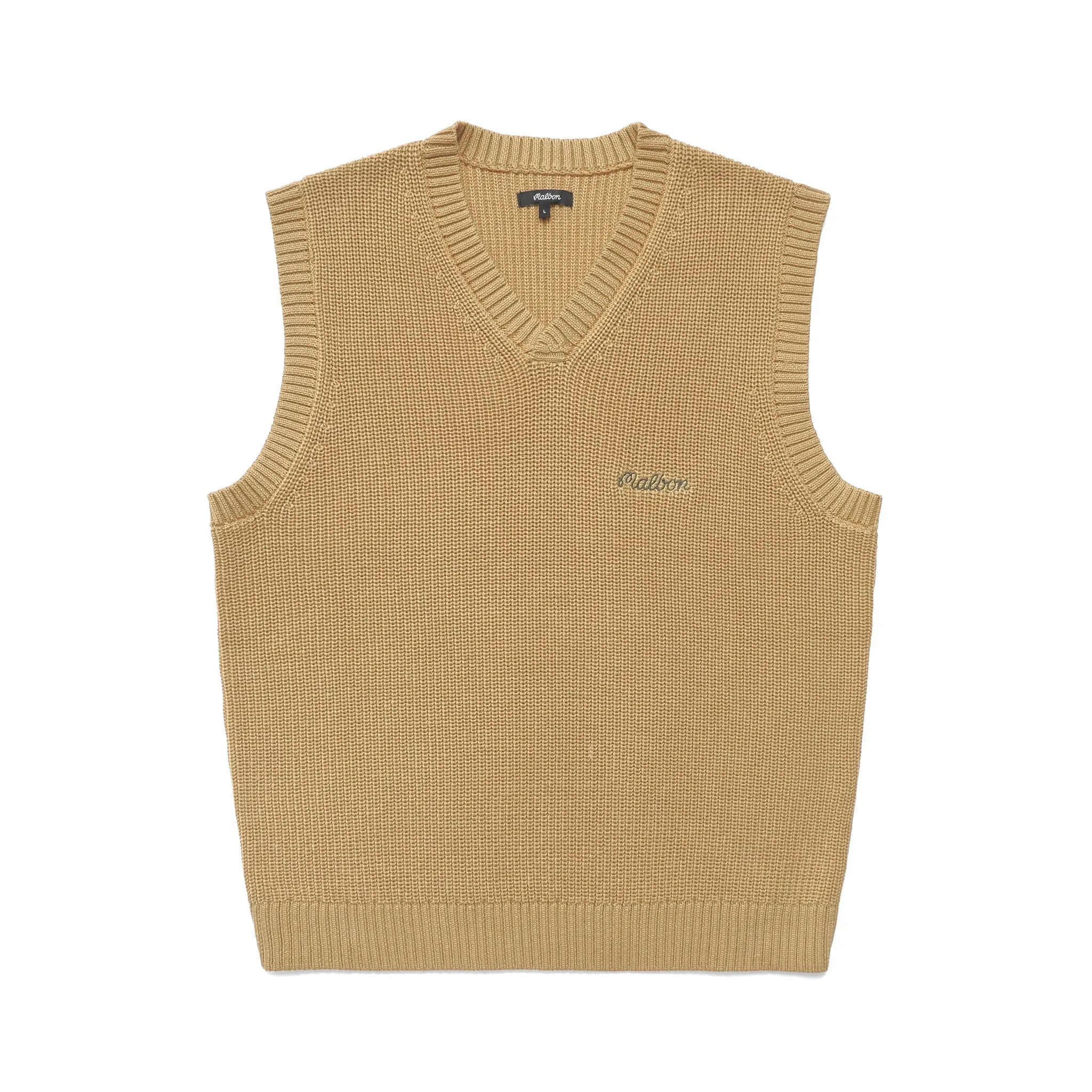 Malbon Golf Sunday Vest - TAN sold by Sun Diego Boardshops