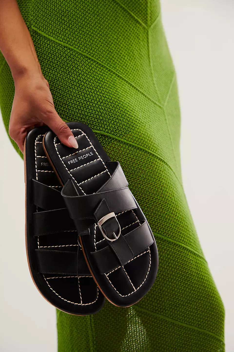 Free People Sloan Buckle Sandals - BLACK sold by Sun Diego Boardshops product image thumbnail 3