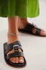 Free People Sloan Buckle Sandals - BLACK sold by Sun Diego Boardshops