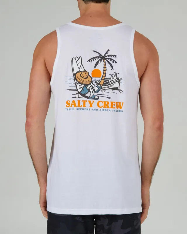 Salty Crew Siesta Charcoal Tank - WHITE sold by Sun Diego Boardshops