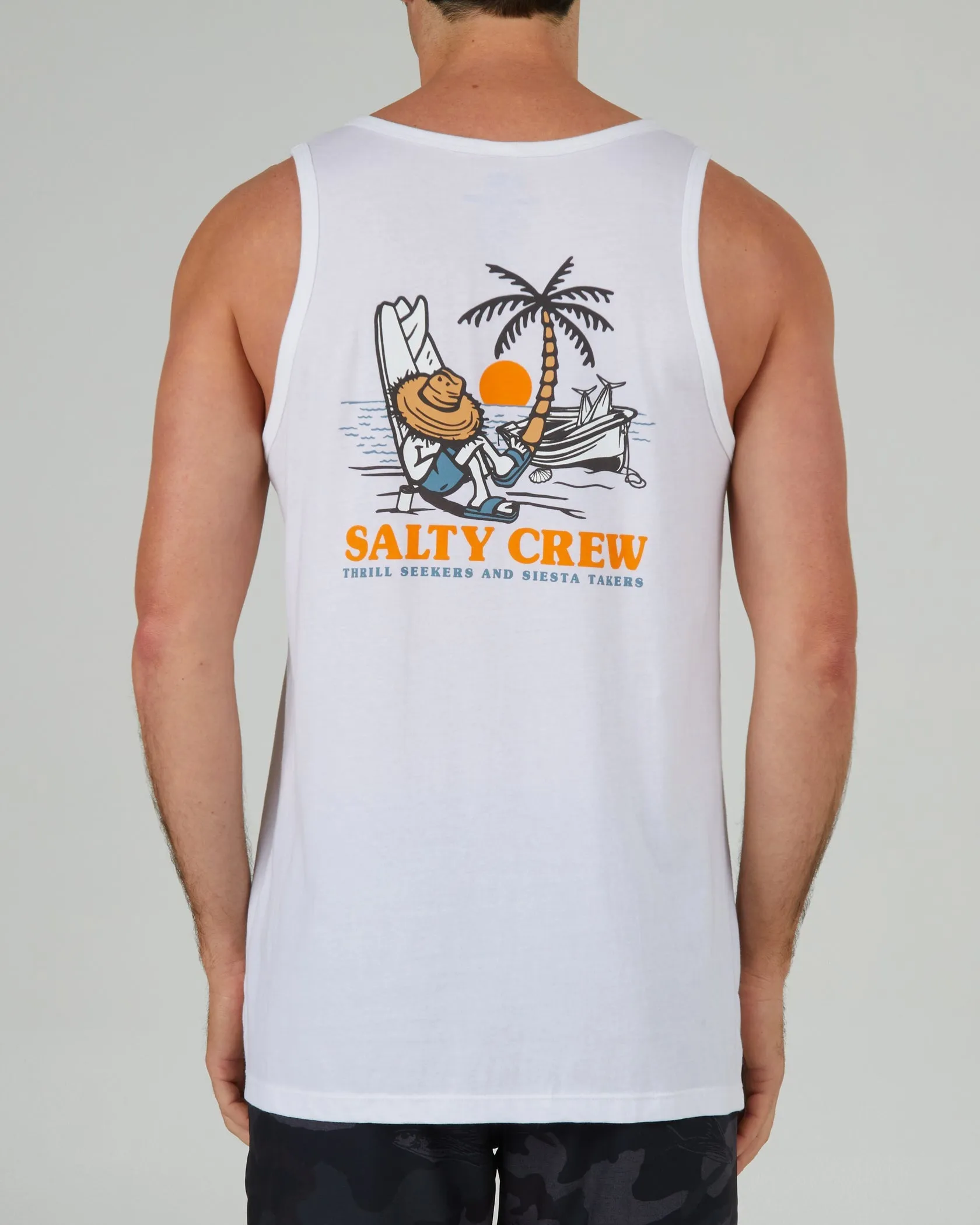 Salty Crew Siesta Charcoal Tank - WHITE sold by Sun Diego Boardshops