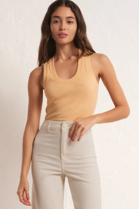 Z-Supply Sirena Rib Tank - Orange Cream made by Sun Diego Boardshops
