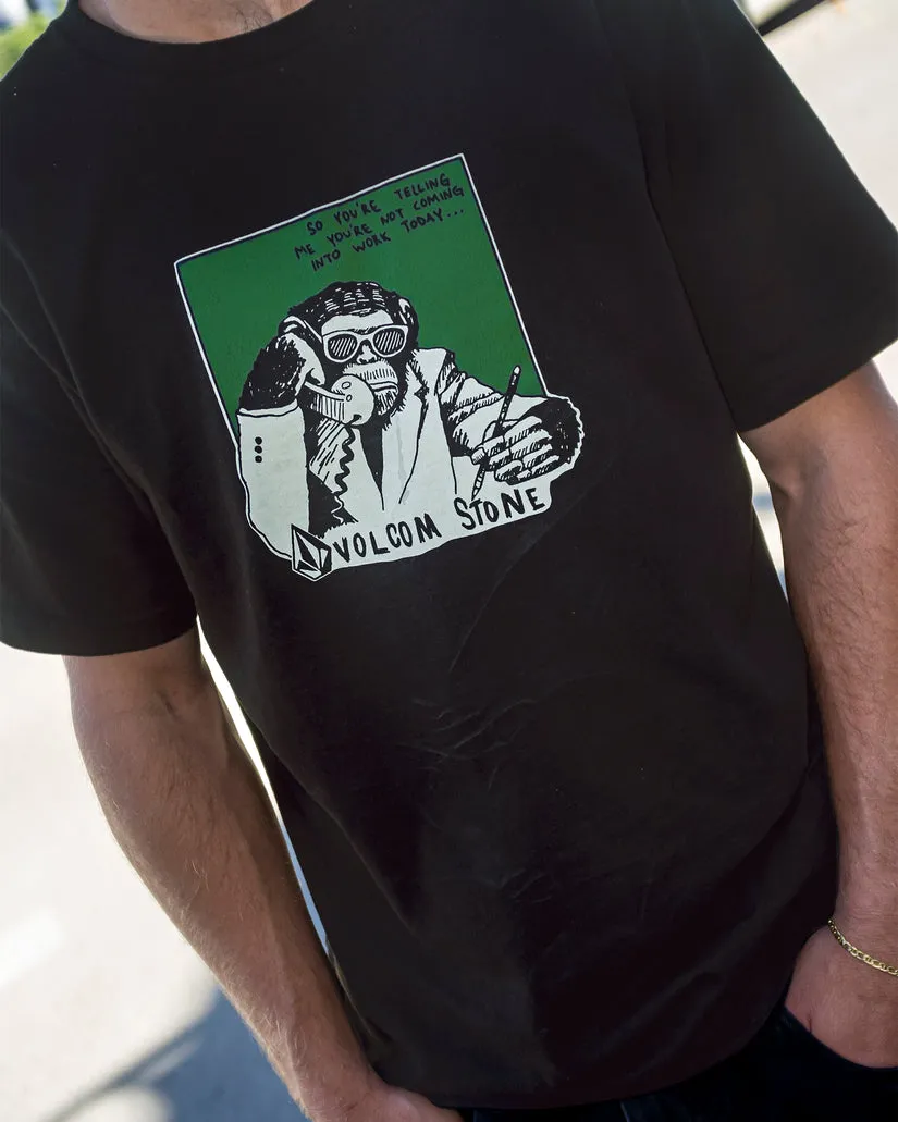 Volcom Monkeybiz Short Sleeve Tee - BLACK sold by Sun Diego Boardshops product image thumbnail 2