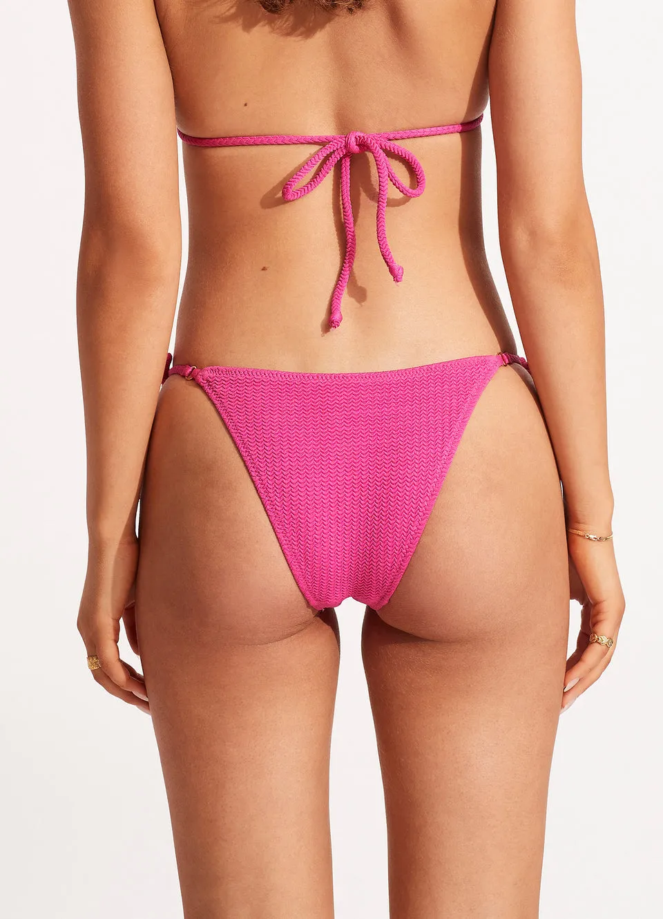 Seafolly Sea Dive Tie Side Rio Pant - Fuchsia Rose sold by Sun Diego Boardshops product image thumbnail 5