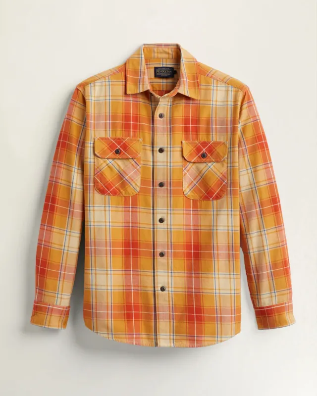 Pendleton PLAID BEACH SHACK COTTON SHIRT - RUST/CITRUS/WHITE PLAID sold by Sun Diego Boardshops