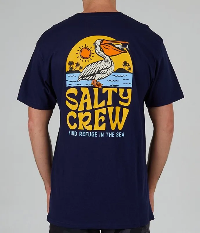 Salty Crew Seaside Navy S/S Standard Tee - Navy sold by Sun Diego Boardshops