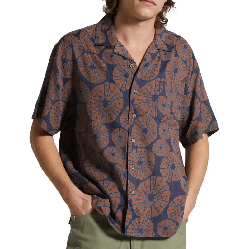 Brixton Bunker Slub Shirt - WASHED NAVY/SEPIA sold by Sun Diego Boardshops