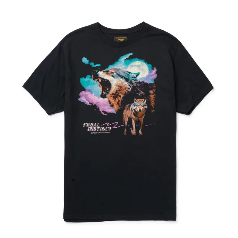 SEAGER FERAL TEE - BLACK made by Sun Diego Boardshops