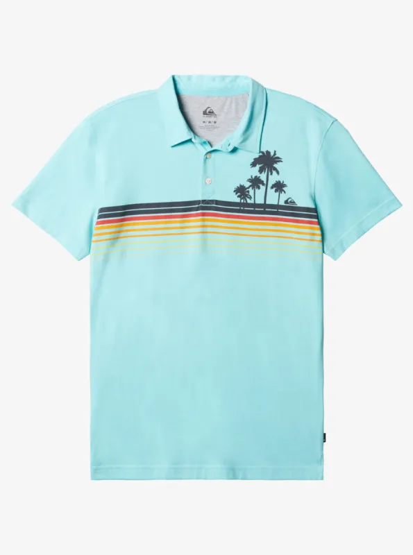 Quiksilver Short Sleeve Tee Stripe Lite Printed - Angel Blue sold by Sun Diego Boardshops