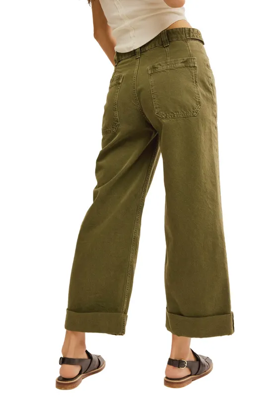 Free People We The Free Palmer Cuffed Jeans - ARMY sold by Sun Diego Boardshops product image thumbnail 2