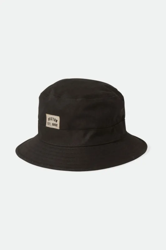 Woodburn Packable Bucket Hat - Black Sol Wash made by Sun Diego Boardshops