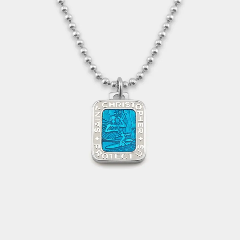 GETBACK SUPPLY RECTANGLE NECKLACE - AQUA/WHITE sold by Sun Diego Boardshops