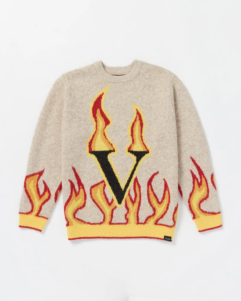 Volcom Fergadelic Sweater - DIRTY WHITE sold by Sun Diego Boardshops product image thumbnail 2