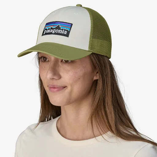 Patagonia P-6 Logo LoPro Trucker Hat - WHITE BUCKHORN GREEN sold by Sun Diego Boardshops product image thumbnail 2