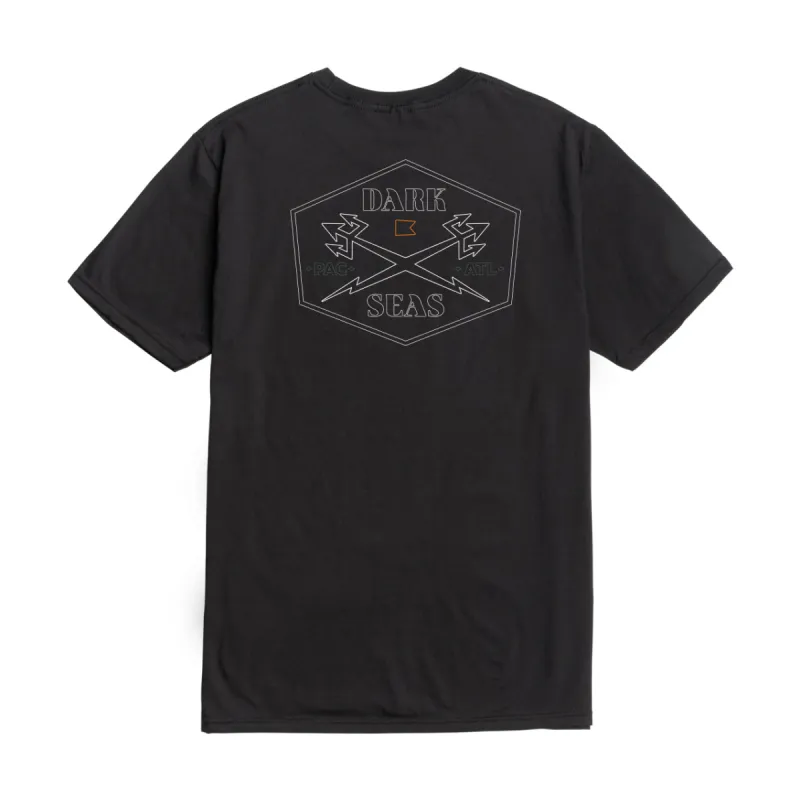 Dark Seas PINBACK PREMIUM T-SHIRT - BLACK sold by Sun Diego Boardshops