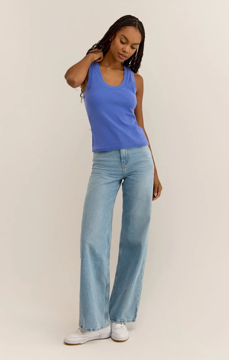 Z-Supply Sirena Rib Tank - Blue Wave sold by Sun Diego Boardshops product image thumbnail 4