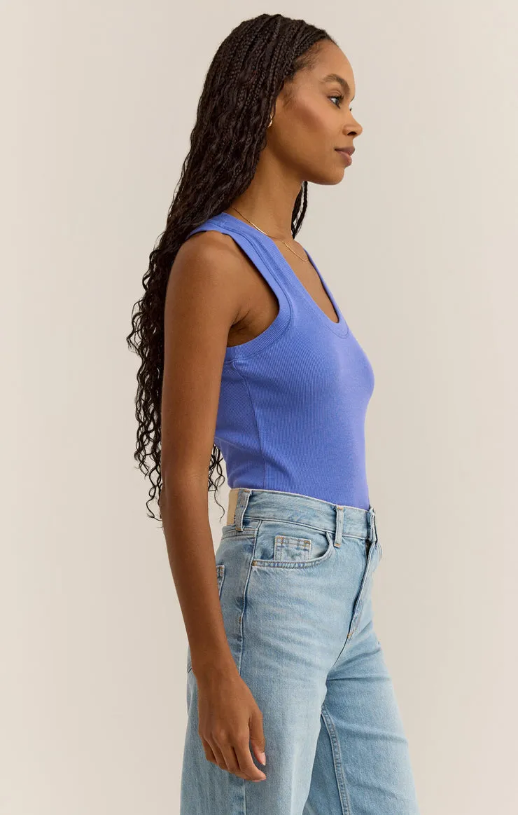 Z-Supply Sirena Rib Tank - Blue Wave sold by Sun Diego Boardshops product image thumbnail 3