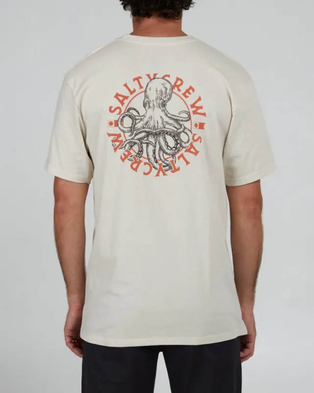 Salty Crew Tentacles Bone S/S Premium Tee - BONE sold by Sun Diego Boardshops