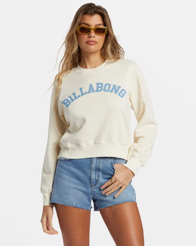 Billabong From Paradise Pullover Sweatshirt - WHITE CAP sold by Sun Diego Boardshops