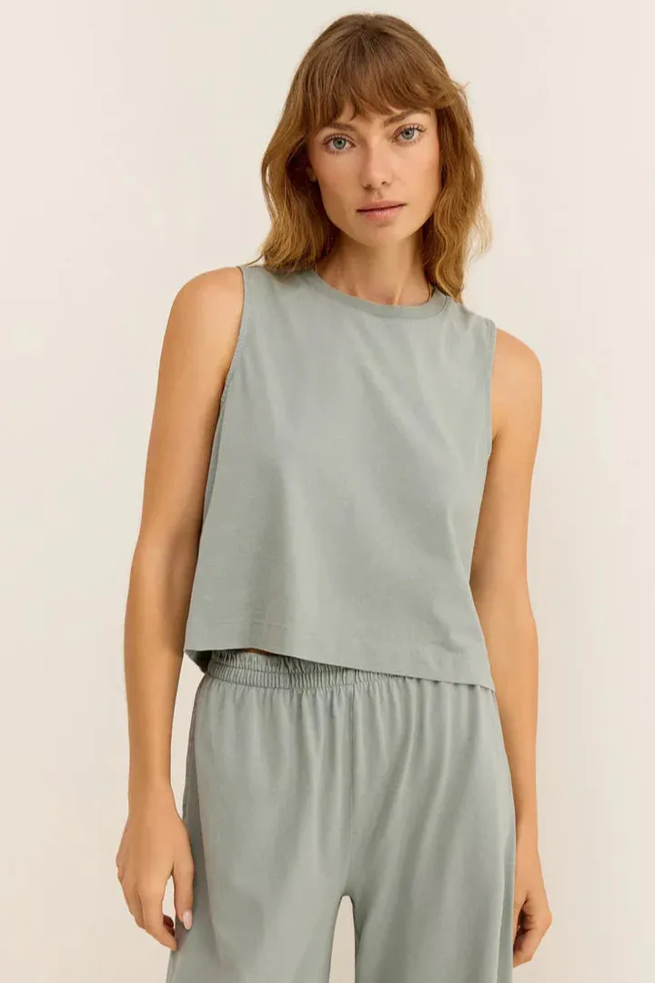 Z-Supply Sloane Muscle Tank Top - HARBOR GRAY sold by Sun Diego Boardshops