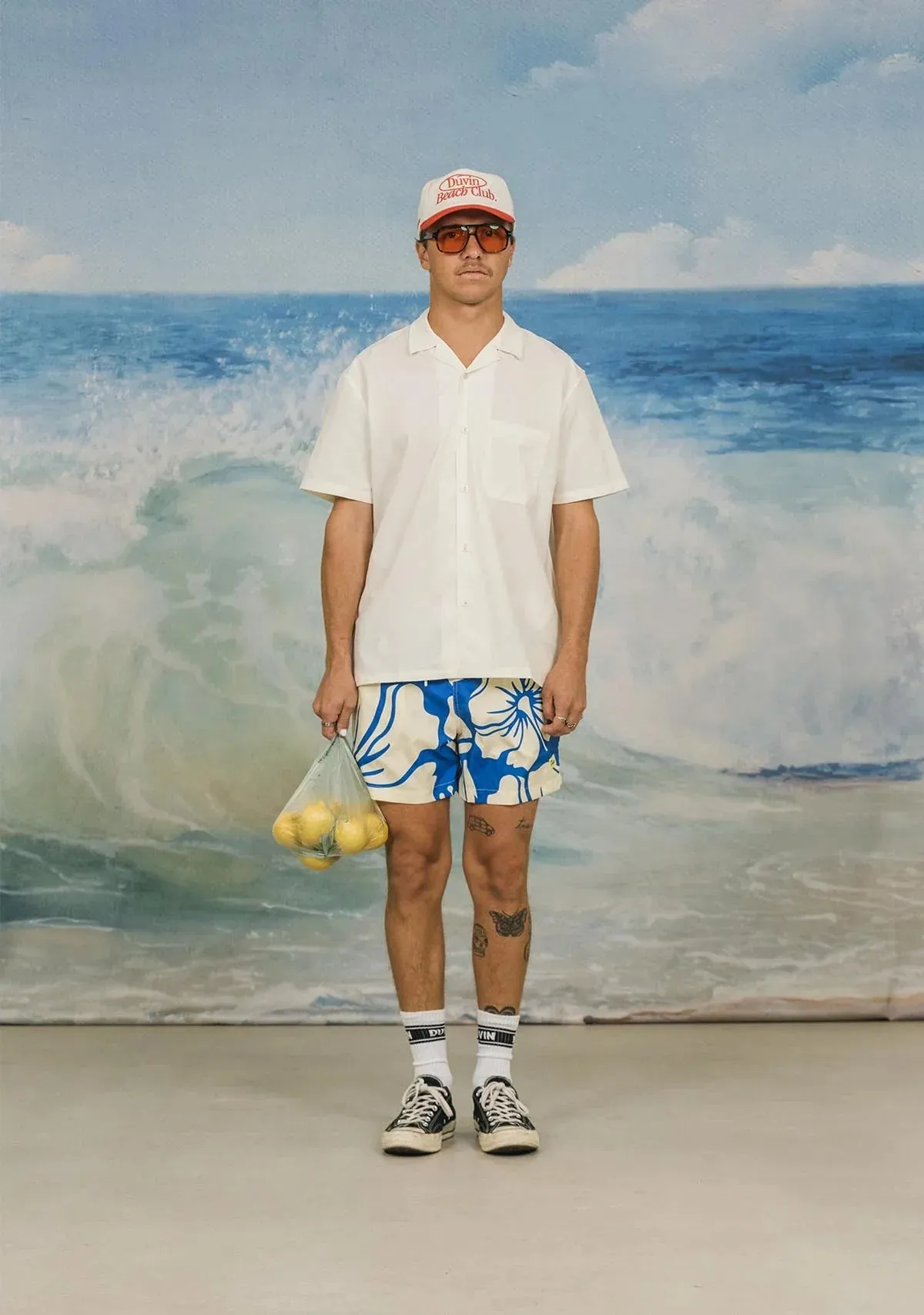 Duvin BASICS LEISURE STRETCH BUTTONUP - ANTIQUE sold by Sun Diego Boardshops