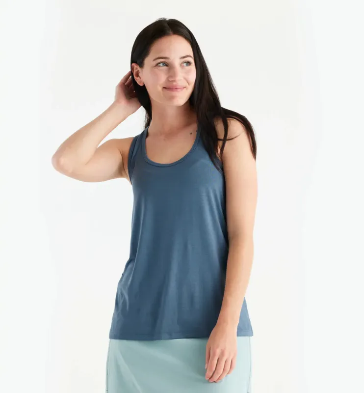 Free Fly Women's Bamboo Motion Racerback Tank - Black sold by Sun Diego Boardshops