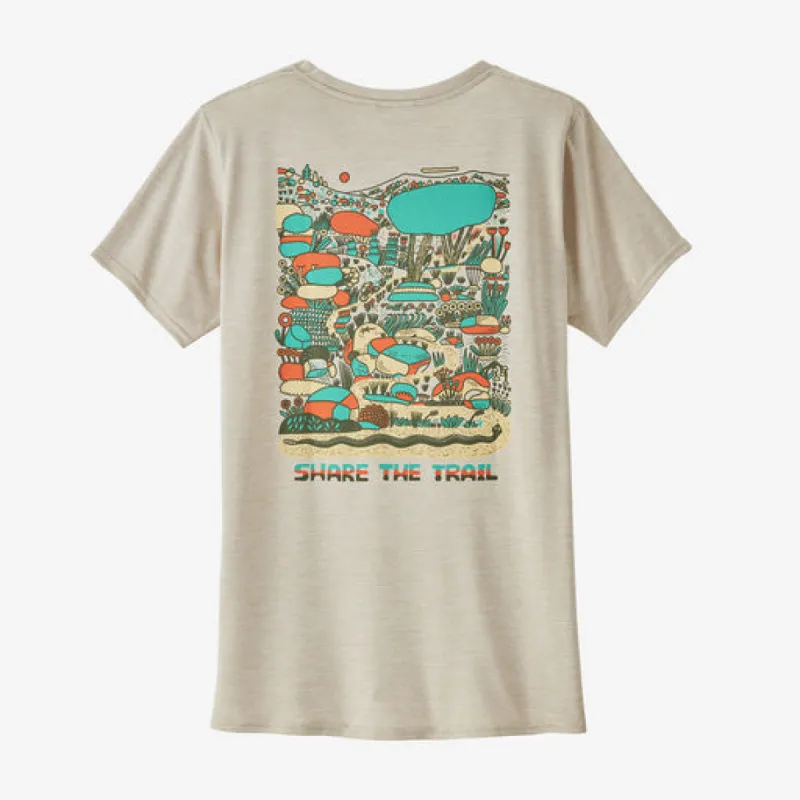 Patagonia Women's Capilene Cool Daily Graphic Shirt - Lands - Commontrail: Pumice X-Dye sold by Sun Diego Boardshops