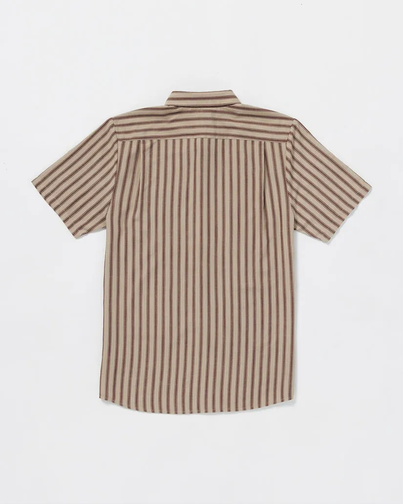 Volcom Arvostripe Woven Short Sleeve Shirt - LIGHT KHAKI sold by Sun Diego Boardshops product image thumbnail 3
