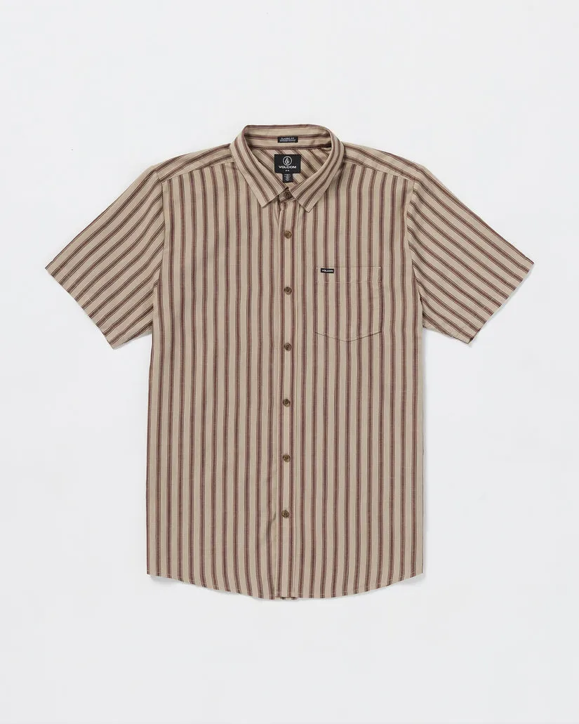 Volcom Arvostripe Woven Short Sleeve Shirt - LIGHT KHAKI sold by Sun Diego Boardshops product image thumbnail 2