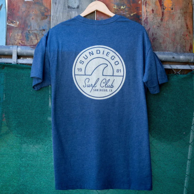 SunDiego Club Surf T-shirt - Shell Blue Heather sold by Sun Diego Boardshops