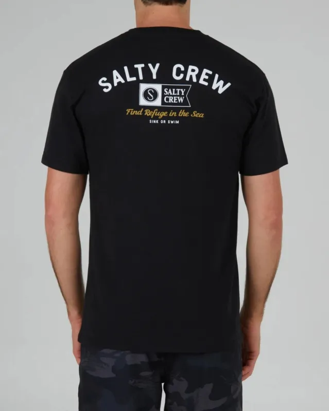 Salty Crew Surf Club Black S/S Premium Tee - Black sold by Sun Diego Boardshops