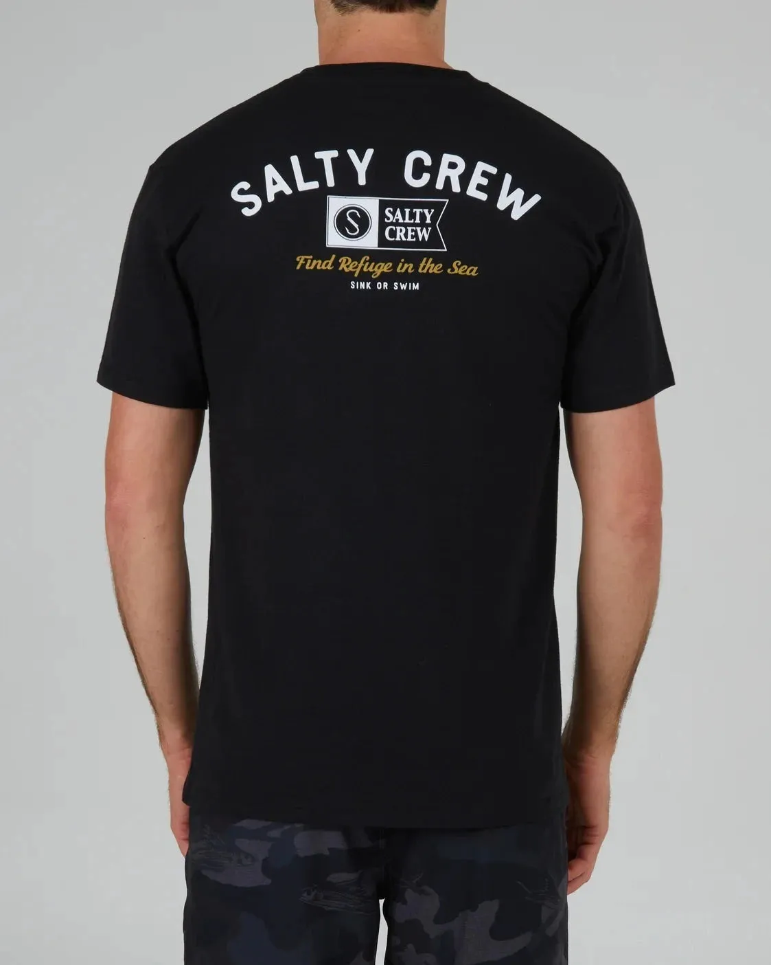 Salty Crew Surf Club Black S/S Premium Tee - Black sold by Sun Diego Boardshops